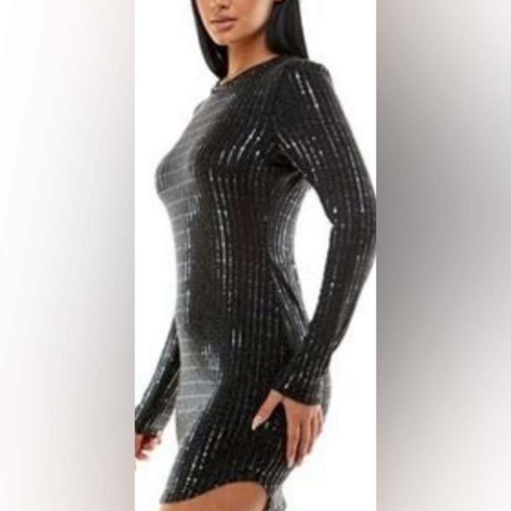 B. Darlin Black Sparkling Mini Dress - Picture 1 of 5